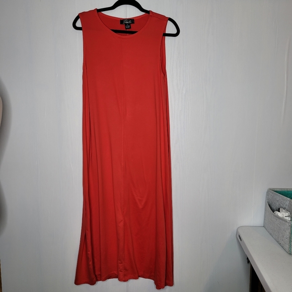 Daily Collection Solid Midi Flowy Cozy Tank Dress Size Large - Picture 5 of 9